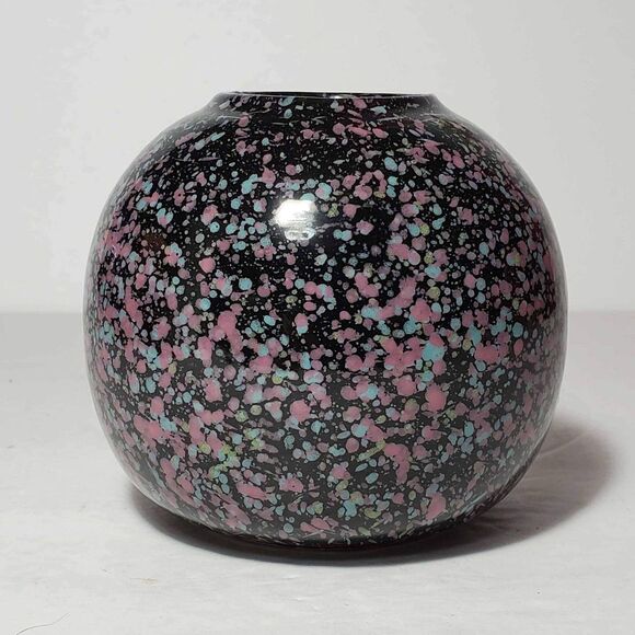 Small Speckled Vase Round 3.75" - Picture 2 of 5